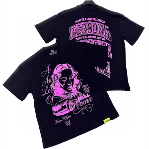 Maglietta Hip-Hop di Alta Qualità con Slogan in Inglese, Manica Corta, 100% Cotone Traspirante, Vestibilità Ampia, Stile West Coast - Product Image 5