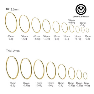 GE13 Fashion Geometry Minimalist 925 Sterling <strong>Silver</strong> Hip Hop Fine Jewelry Big Round <strong>Hoop</strong> <strong>Earrings</strong> <strong>for</strong> <strong>Women</strong> 18k Gold Plated - Product Image 4
