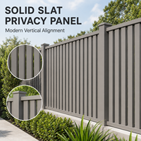 Clôture en aluminium à lamelles, résistante aux intempéries, durable, avec revêtement en poudre, pour la maison, le jardin et la cour résidentielle