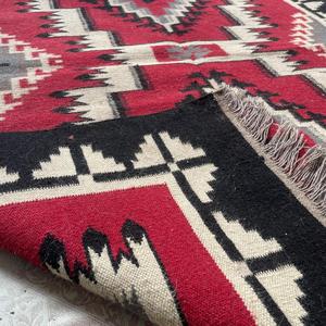Handwoven Southwestern Kilim Wool Rug Tribal Geometric Area Rug for Living <b>Room</b> Bedroom - Product Image 6