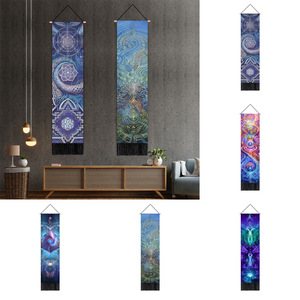 Personalizado hecho a mano estilo del norte de Europa acuarela paisaje marino pared arte galería envoltura Digital transferencia térmica impresa algodón - Product Image 2