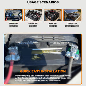 Conectores de terminal de batería de poste superior, extremos de cable de batería, terminales de coche, abrazaderas - Product Image 5