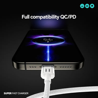 Kabel Charger Tipe C Grosir Pabrik 3A Pengisian Cepat 12V Panjang 1m Kompatibel dengan Ponsel PD Pengisian Cepat Kabel Data Daya
