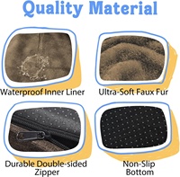 Grand lit orthopédique pour chien imperméable avec rebord 360° en mousse alvéolée, canapé douillet pour animaux, lavable, pour détaillants et usines sur mesure