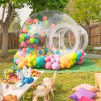 Le Offre Spéciale de l'usine pour la tente gonflable claire de bulle de location badine la tente gonflée d'air avec des ballons