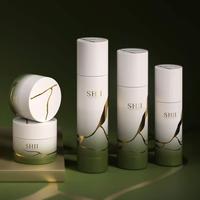 Ensemble de soins de la peau de luxe YIHUI Glass, emballage cosmétique, flacon carré plat, pot, tonique, lotion, essence, sérum, crème, bouchon à vis, logo personnalisé