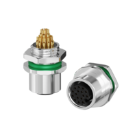 Connecteur femelle M12 A-Code LSHITECH à montage sur panneau arrière, étanche IP67, 2-8 broches, pour capteur industriel et automatisation, échantillon rapide