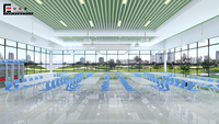 Ventes chaudes Table et chaises de salle à manger de cantine scolaire moderne et stable en fibre de verre, ensemble de 4 places