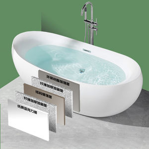 2024 Hotel Banheira De Acrílico Autônomo Banheiras Ao Ar Livre De Superfície Sólida Banheiras De Imersão - Product Image 5
