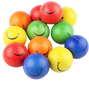 Custom Smile Stress Balls for Kids Foam Squeeze Balls Soft Toy Stress Alleviation Relaxation <b>Fun</b> PU Foam Anti-Stress Balls - Product Image 1