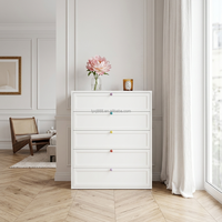 Commode haute en métal, commode verticale en acier résistante à la rouille pour organiser les vêtements dans la chambre