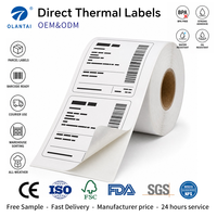 Rouleau d'étiquettes thermiques autocollantes vierges imprimables pour l'impression de codes-barres, expédition, vente en gros, en vrac