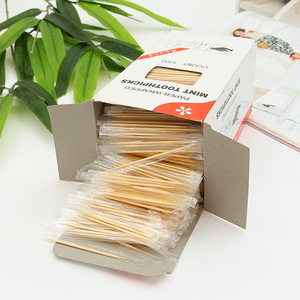 Bamboo Saint <b>Toothpicks</b> 65mm Diameter 1.8mm Paper Wrapped Disposable Bamboo For Hotels Guesthouses - Product Image 1