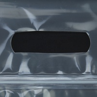 Grand sac d'emballage transparent en polyéthylène à fermeture éclair pour jouets d'enfants, pochette autoportante épaisse et transparente avec poignée découpée, sacs en plastique