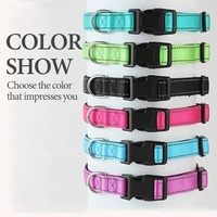 Collier de dressage pour chien en nylon tactique réglable multicolores réfléchissant personnalisé en gros