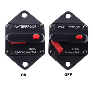 Disjoncteur plastique 2 pôles DC 12V 20A-200A étanche à réinitialisation manuelle pour bateau, camion, camping-car, audio automobile - Product Image 2