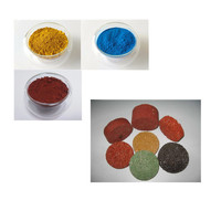 Pigment coréen en oxyde de fer coloré, pigment de peinture rouge, jaune, noir, vert, à vendre