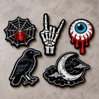 Patchs brodés APEX Mystic Magic, logo personnalisé, motif Halloween, broderie 3D en satin, patch brodé thermocollant