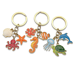 Global Ocean Themed Custom Keychain | Multi-Language Engraving for Overseas Buyers Ideal for Marine Tourism & Eco-Brands