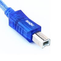 Haute Vitesse 1.5M 3M Transparent Bleu AM/BM USB2.0 Imprimante Câble De Données Avec Noyau De Cuivre Pur Fil Tressé USB2.0 Câble D'imprimante