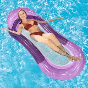 Hamaca Flotante Inflable de PVC con Toldo - Tumbona Portátil para Piscina para Diversión Acuática - Product Image 2