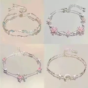 Cadena con cuentas <span class=keywords><strong>de</strong></span> lazo ajustable, pulseras <span class=keywords><strong>de</strong></span> <span class=keywords><strong>Amistad</strong></span> <span class=keywords><strong>de</strong></span> circonia cúbica blanca y rosa <span class=keywords><strong>para</strong></span> <span class=keywords><strong>mi</strong></span> <span class=keywords><strong>mejor</strong></span> amigo, regalos <span class=keywords><strong>de</strong></span> moda, joyería - Product Image 2
