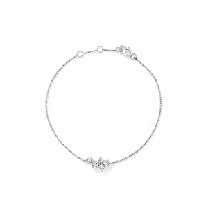 Bracelet chaîne minimaliste en argent 925 avec pendentif étoile en CZ, bijoux pour femmes à porter tous les jours - Product Image 1