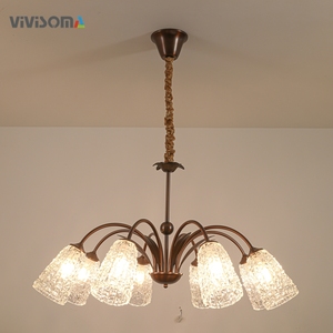 Lampada Decorativa Contemporanea Sospesa in Cristallo DPL38013 in Ferro e Vetro E14 per Ristorante, Sala da Pranzo, Camera da Letto, Hotel, Villa, Protezione Occhi - Product Image 4