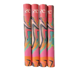 Eco friendly incense sticks Cylinder package box, colorful Round Poster packaging tube
