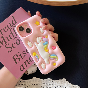 Custodia per telefono in Silicone arcobaleno <span class=keywords><strong>unicorno</strong></span> 3d cartone animato per alleviare lo Stress <span class=keywords><strong>Cover</strong></span> per <span class=keywords><strong>Iphone</strong></span> 11 12 13 14 15pro Max 15plus 14plus - Product Image 6