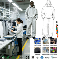 Sudadera con Capucha Extra Grande para Hombre, de Algodón Grueso de 500 g/m², Estilo Urbano Premium, Informal, para Gimnasio y Entrenamiento, Certificada por OEKO TEX y BSCI
