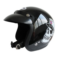 Casque de moto vintage à visage ouvert imprimé sur mesure en usine, certifié DOT, casques de moto ECE 22.06
