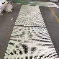 Panneau de mur-rideau en alliage d'aluminium perforé, revêtement PVDF, revêtement de façade, design moderne pour l'extérieur des bâtiments