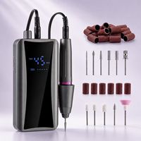 Lime à ongles électrique sans fil portable 45000 tr/min, machine à polir et à retirer les vernis, équipement de manucure pour les fournitures d'onglerie