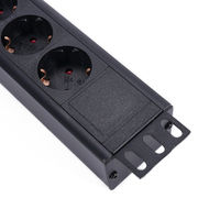 1U 19 pouces sûr en aluminium Shell Power Distribution Unit Power Strip avec 6 ports Allemagne Type pour hôpital Rack EU Plug Standard