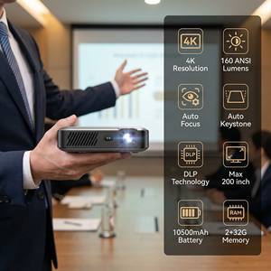 Sac de mini projecteur portable intelligent de vidéo Android S360 personnalisé 4K 3D DLP LED Home cinéma <span class=keywords><strong>interactif</strong></span> à courte portée pour l'extérieur - Product Image 2