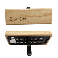 Désodorisant Voiture en Bois Luxe Chinois 2024 au Parfum Citron, Diffuseur Clip-on Personnalisé pour Grille d'Aération Maison & Bureau, Sculpture pour Ventilation de Voiture