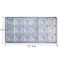 MHC Vente en gros Moules à chocolat en polycarbonate de haute qualité Moules en silicone plastique PC 3D pour la fabrication de gâteaux et de chocolat Sac emballé