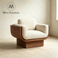 Fauteuil inclinable moderne en bois de chêne naturel pour terrasse d'hôtel, resort, salon nordique, chambres, club, café, chaise d'appoint