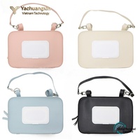 Sac de rangement pour lingettes humides en cuir PU imperméable avec couvercle rabattable, étui de voyage portable, hygiène personnelle, nettoyage, capacité <1L, tout usage