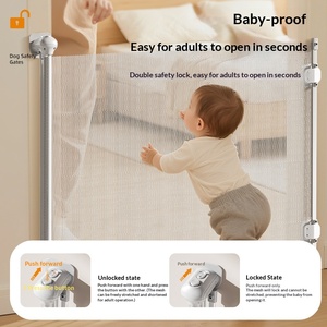 Nouvelle barrière d'isolation intérieure rétractable transfrontalière anti-chats et anti-chiens, sans perçage, réglable en hauteur - Product Image 3