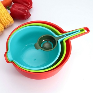 Multifunction Salad Mixing Bowl Set Egg Separator <b>Kitchen</b> <b>Gadget</b> 4 in 1 Nesting Mixing Batter for Fruit & Vegetable - Product Image 5