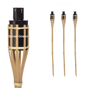 <strong>Bamboo</strong> <strong>Tiki</strong> <strong>Torches</strong> 90/120cm <strong>Tiki</strong> <strong>Torches</strong> Landscape Lights with Fuel for Outdoor Decking - Product Image 2