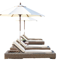 Chaise longue en rotin écologique, résistante à l'eau, pour extérieur, en métal, pour plage, piscine, hôtel, villa, cour, transat inclinable