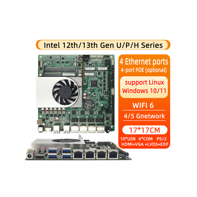 Cost Effective Server Board 12/13th Gen Chipset Motherboard HD-MI/VGA/LVDS/EDP Display Port Equipped Motherboard