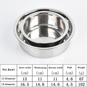 Lkitchen <strong>Cheap</strong> Price Eco Friendly Smooth Edge Wholesale Pet Food Water <strong>Bowl</strong> Cat Stainless Steel Metal <strong>Dog</strong> <strong>Bowl</strong> - Product Image 3
