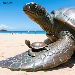Onlyart-Escultura de tortuga marina para proyectos costeros, diseño personalizado, animal de jardín al aire libre, latón, tamaño de Vida Marina, bronce - Product Image 6