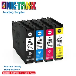 INK-TANK T748 T748XL 748XL T748XXL 748XXL 748 XXL Premium uyumlu mürekkep püskürtmeli mürekkep kartuşu için Epson WF6590 WF 6590 yazıcı