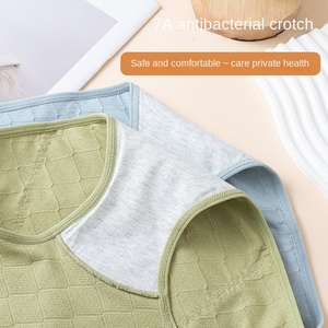 Ropa Interior Menstrual de Algodón al por Mayor, Bikini Sólido, Antibacteriano 7A, a Prueba de Fugas, para la Seguridad Menstrual - Product Image 4