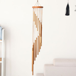 Carillons éoliens d'extérieur en pin de 35 pouces, grands ornements de jardin rotatifs - Product Image 5